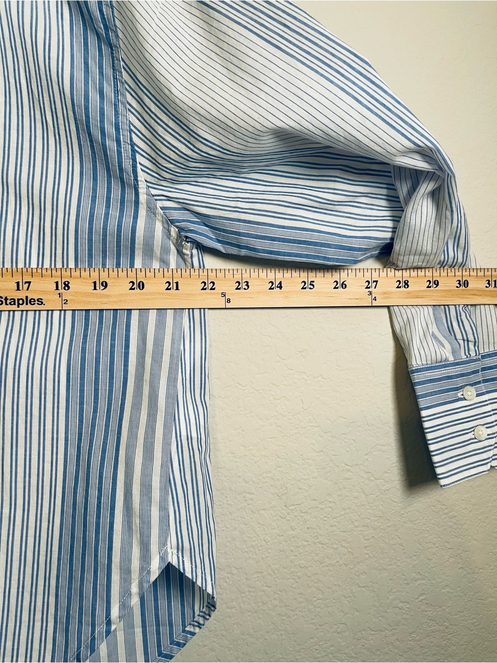 Madewell NWT Notch-Collar Popover Shirt Size Small in Hermitage Blue Stripe - Picture 9 of 12